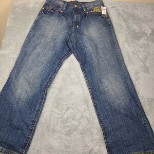 Vintage Blue Denim COOGI Jeans w/Embroidered‎ Back Pockets.Pockets Size 38 X 34